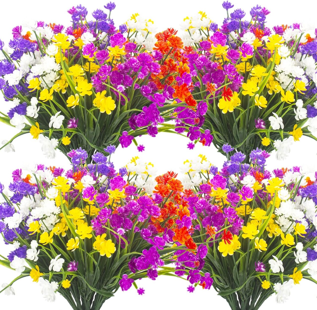 Artificial Flowers, 20 Bundles Outdoor Summer Bouquets Fake Flowers